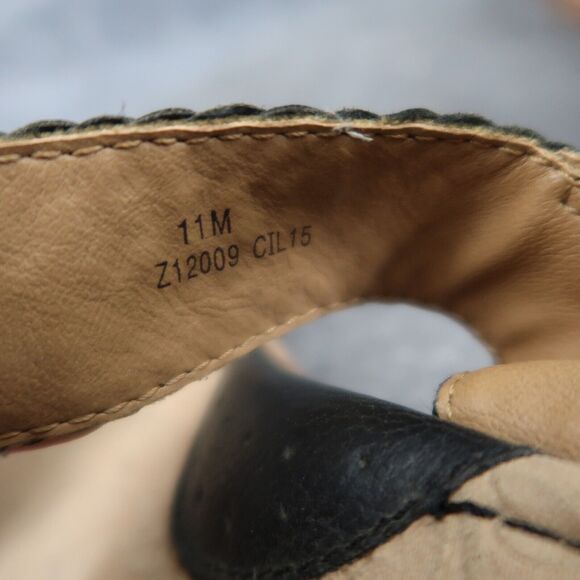 Born Concept Shoes Womens 11 Sandal Fashion Wedge Woven Straps Black Comfort boc - Picture 7 of 13